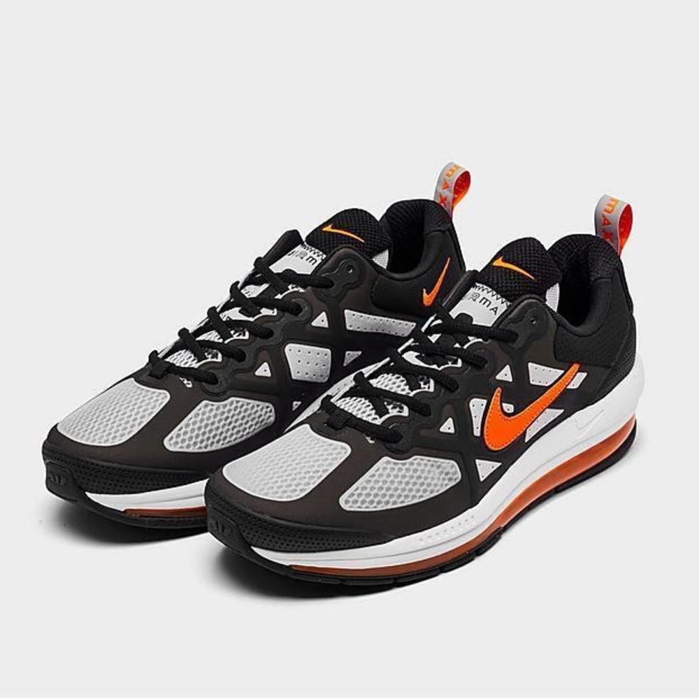 Nike Air Max Genome Gray & Black Bright Mango CW1648-004 Airmax Running Sneakers